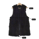 JOURNAL STANDARD エコファーベスト 定価16500円 ベスト 23AW ブラック レディース ジャーナルスタンダード【中古】5-0205T♪