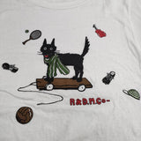 R&D.M.Co- BLACK WOLF T-SH ブラックウルフ 半袖Ｔシャツ カットソー ホワイト レディース オールドマンズテーラー【中古】5-0517S∞