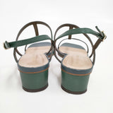 Odette e' Odile UNITED ARROWS Tストラップサンダル サイズ24 1/2 サンダル グリーン レディース オデットエオディール【中古】5-0714S◎