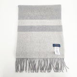 POLO RALPH LAUREN ラインマフラー ウール ストール マフラー グレー レディース ポロ・ラルフローレン【中古】5-1119T◎