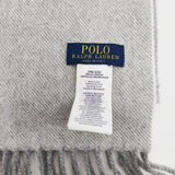 POLO RALPH LAUREN ラインマフラー ウール ストール マフラー グレー レディース ポロ・ラルフローレン【中古】5-1119T◎