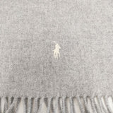 POLO RALPH LAUREN ラインマフラー ウール ストール マフラー グレー レディース ポロ・ラルフローレン【中古】5-1119T◎