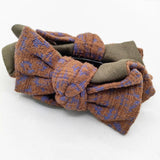 COMPLEX BIZ リボン バレッタ ブラウン カーキ レディース コンプレックスビズ【中古】5-0330G∞