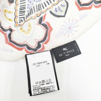 ETRO ペイズリー シルク100％ 大判 スカーフ ベージュ レッド レディース エトロ【中古】5-0414M◎