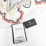 ETRO ペイズリー シルク100％ 大判 スカーフ ベージュ レッド レディース エトロ【中古】5-0414M◎
