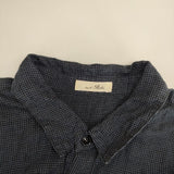 nest Robe リネン ギンガムチェック 01141-2055 チュニック ロング ブラウス シャツ ネイビー ブラック レディース ネストローブ【中古】5-0403M∞