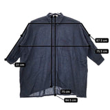 nest Robe リネン ギンガムチェック 01141-2055 チュニック ロング ブラウス シャツ ネイビー ブラック レディース ネストローブ【中古】5-0403M∞