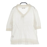 MARGARET HOWELL ネッカチーフニット サンプル品 578-8163008 七分袖 コットン セーター ニット オフホワイト レディース マーガレットハウエル【中古】5-0403M∞