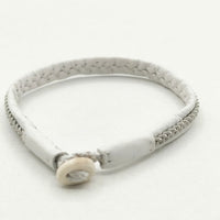saami crafts Bjork別注 レザー ブレスレット ホワイト レディース サーミクラフツ【中古】5-0330G∞