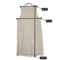 the last flower of the afternoon 陽射しの影 sleeveless tablier robe ローブ ワンピース ベージュ レディース ラストフラワー【中古】5-0608S♪