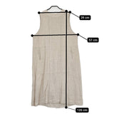 the last flower of the afternoon 陽射しの影 sleeveless tablier robe ローブ ワンピース ベージュ レディース ラストフラワー【中古】5-0608S♪