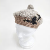 mina perhonen/hitomi shinoyama sh0160 定価22000円 帽子 ベレー帽 ライトグレー レディース ミナペルホネン/ヒトミ シノヤマ【中古】5-1023T◎