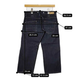 MARGARET HOWELL/EDWIN W26 L20 EMH-082 E502-1908 クロップド デニムパンツ ネイビー レディース マーガレットハウエル/エドウィン【中古】5-0731M∞