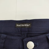 marimekko 新品 定価11000円 コットンストレッチ スキニー パンツ ネイビー レディース マリメッコ【中古】5-0731G∞
