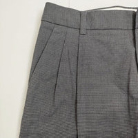 MARGARET HOWELL 578-243001 千鳥格子 コットン スラックス パンツ グレー レディース マーガレットハウエル【中古】5-0731G∞