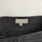 MARGARET HOWELL 578-143908 リネン ストライプ ショートパンツ ハーフパンツ ショーツ チャコールグレー レディース マーガレットハウエル【中古】5-0402S∞