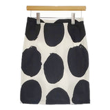 marimekko ドット スカート ブラック ホワイト レディース マリメッコ【中古】5-0402M∞