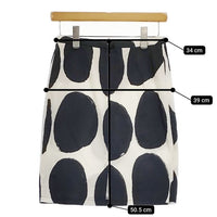 marimekko ドット スカート ブラック ホワイト レディース マリメッコ【中古】5-0402M∞