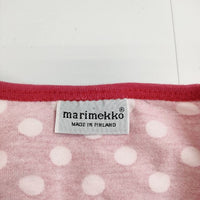marimekko pallopaita ドット 水玉 サイズ150 コットン 長袖Ｔシャツ カットソー ロンＴ レッド ホワイト レディース マリメッコ【中古】5-0731M∞