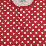 marimekko pallopaita ドット 水玉 サイズ150 コットン 長袖Ｔシャツ カットソー ロンＴ レッド ホワイト レディース マリメッコ【中古】5-0731M∞