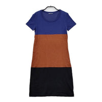 PETIT BATEAU 半袖 S/14 ワンピース パープル ブラウン レディース プチバトー【中古】5-0521S∞