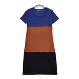 PETIT BATEAU 半袖 S/14 ワンピース パープル ブラウン レディース プチバトー【中古】5-0521S∞