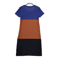PETIT BATEAU 半袖 S/14 ワンピース パープル ブラウン レディース プチバトー【中古】5-0521S∞