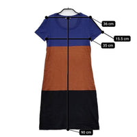 PETIT BATEAU 半袖 S/14 ワンピース パープル ブラウン レディース プチバトー【中古】5-0521S∞