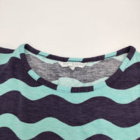 marimekko LOKKI ロッキ サイズXS レーヨン チュニック ブルー ネイビー レディース マリメッコ【中古】5-0521S∞