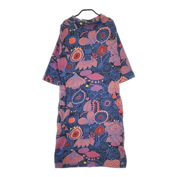marimekko KAHVI サイズXS 総柄 コットン ワンピース マルチカラー レディース マリメッコ【中古】5-0402M∞