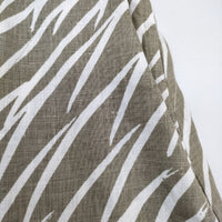 marimekko Taiga タイガ リネン 34 ノースリーブ ワンピース カーキ ホワイト レディース マリメッコ【中古】5-0521S∞