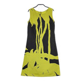 marimekko コットン ノースリーブドレス ワンピース ライトグリーン ブラック レディース マリメッコ【中古】5-0521S∞