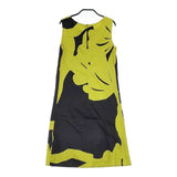 marimekko コットン ノースリーブドレス ワンピース ライトグリーン ブラック レディース マリメッコ【中古】5-0521S∞