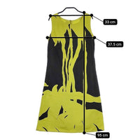marimekko コットン ノースリーブドレス ワンピース ライトグリーン ブラック レディース マリメッコ【中古】5-0521S∞