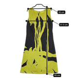 marimekko コットン ノースリーブドレス ワンピース ライトグリーン ブラック レディース マリメッコ【中古】5-0521S∞