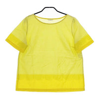 marimekko コットン プルオーバー ブラウス シャツ イエロー レディース マリメッコ【中古】5-0521S∞