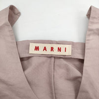 MARNI コットンリネン フレンチスリーブチュニック ブラウス シャツ ラベンダー レディース マルニ【中古】5-0521S∞