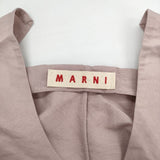 MARNI コットンリネン フレンチスリーブチュニック ブラウス シャツ ラベンダー レディース マルニ【中古】5-0521S∞