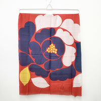 marimekko 新品 KARJALANRUUSU HUIVI 定価10000円 ストール レッド ホワイト レディース マリメッコ【中古】5-0414G◎