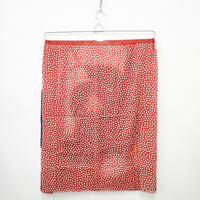 marimekko 新品 KARJALANRUUSU HUIVI 定価10000円 ストール レッド ホワイト レディース マリメッコ【中古】5-0414G◎