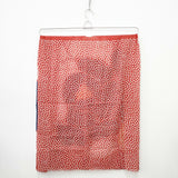marimekko 新品 KARJALANRUUSU HUIVI 定価10000円 ストール レッド ホワイト レディース マリメッコ【中古】5-0414G◎