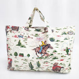 Cath Kidston /SHIPS カウボーイ柄 イギリス製 コットン PVC トートバッグ マルチカラー レディース キャスキットソン/シップス【中古】5-0827G∞