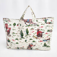 Cath Kidston /SHIPS カウボーイ柄 イギリス製 コットン PVC トートバッグ マルチカラー レディース キャスキットソン/シップス【中古】5-0827G∞