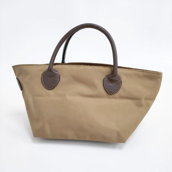 Herve Chapelier レザーハンドル舟型 S トートバッグ ベージュ レディース エルベ・シャプリエ【中古】5-0827G∞