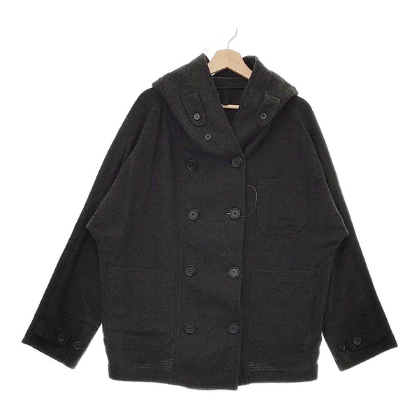 HACKNEY UNION WORKHOUSE ハックニーユニオンワークハウス フィッシャーマンズウールコート 英国製 チャコールグレー レディース【中古】5-0205T♪