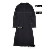 Authentique Sud サイズ38 ウール コート ブラック レディース バーニーズニューヨーク/BARNEYS NEW YORK【中古】5-1102A◎