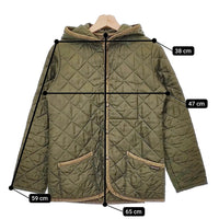 LAVENHAM WA-AW03 サイズ36 フード付き キルティングジャケット カーキ レディース ラベンハム【中古】5-0205T♪