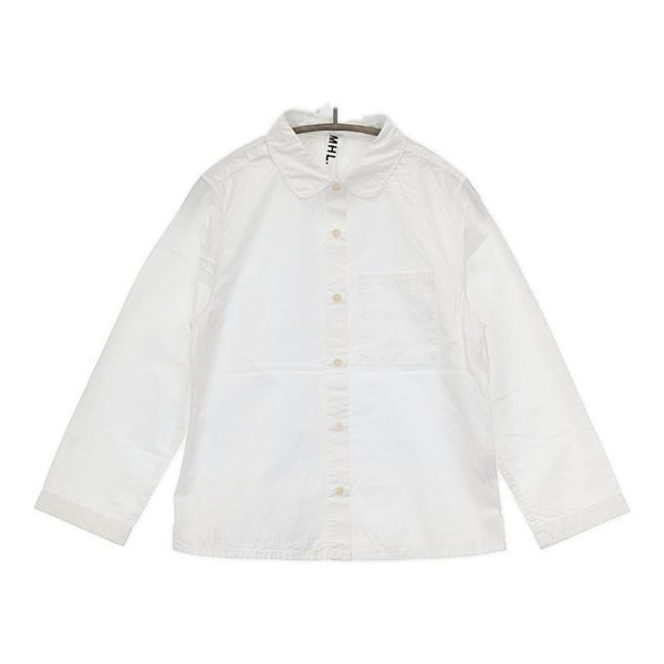 MHL. 丸襟 578-153279 コットン ブラウス シャツ ホワイト レディース エムエイチエル【中古】5-0731M∞