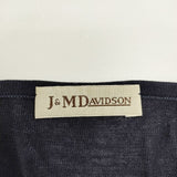 J&M Davidson Vネック プルオーバー コットン ニットソー セーター ニット ネイビー レディース ジェイアンドエムデヴィッドソン【中古】5-0731M∞