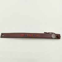 HENRY CUIR 未使用品 レザー ビーズ ブレスレット ブラウン レディース アンリークイール【中古】5-0330G∞